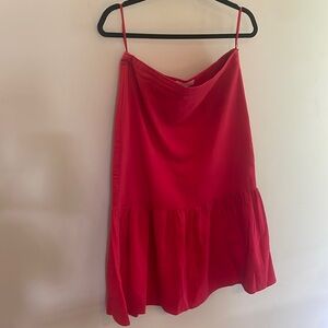 Urban Outfitters Red Linen MIDI skirt
